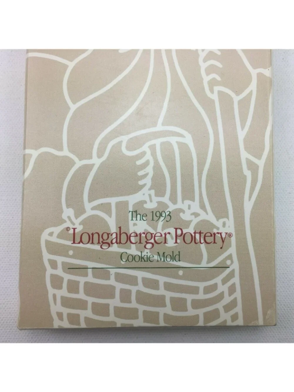 Vintage 1993 Longaberger Pottery St. Nick Santa Cookie Mold Christmas USA 10